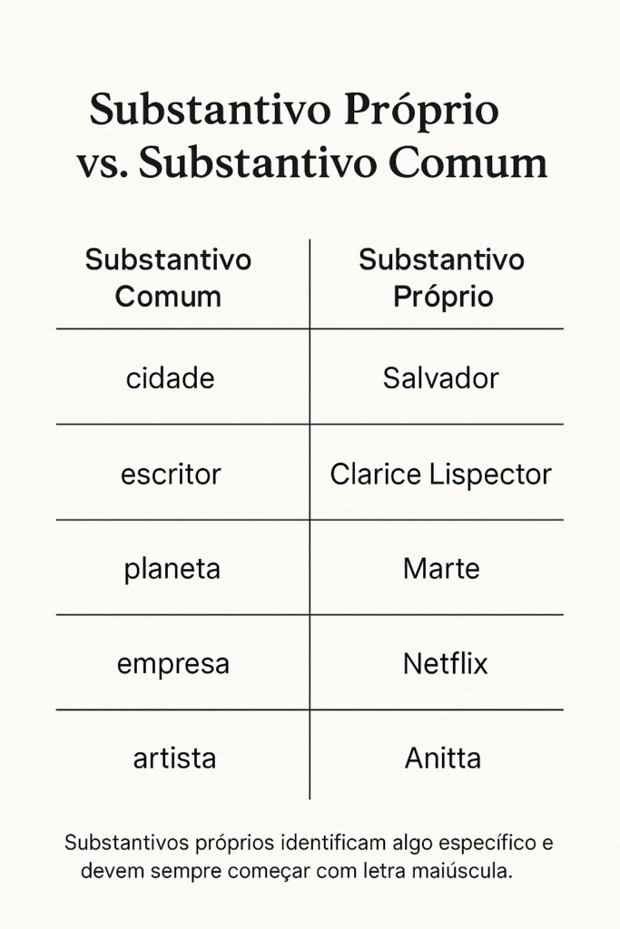 📝Substantivo Próprio: O Que É, Exemplos e Como Usar Corretamente - Blog ...